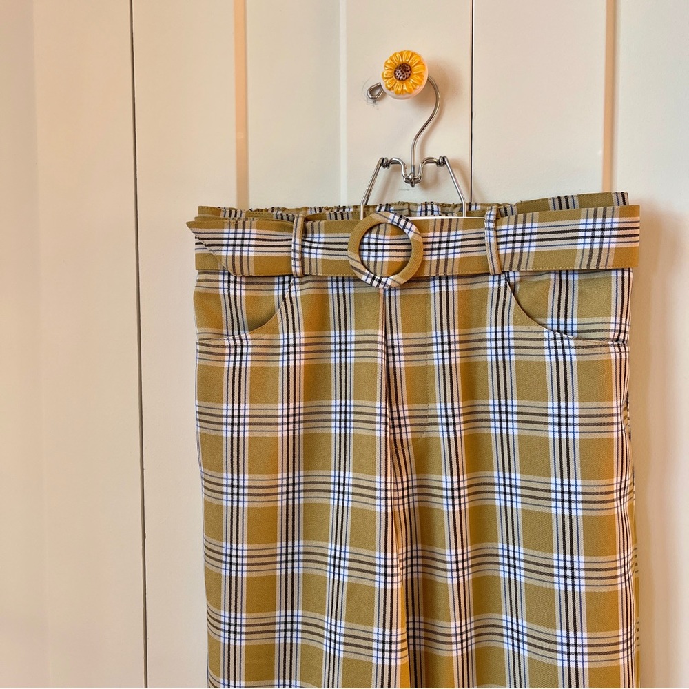 Unique Vintage Size Small (4) Plaid Straight Leg Pants - Picture 2 of 9